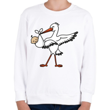 PRINTFASHION Gólya hozta Gyermek! - Gyerek pulóver - Fehér gyerek pulóver, kardigán