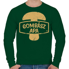 PRINTFASHION Gombász apa ajándék - Férfi pulóver - Sötétzöld