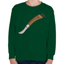 PRINTFASHION Gombász kés - Gyerek pulóver - Sötétzöld gyerek pulóver, kardigán