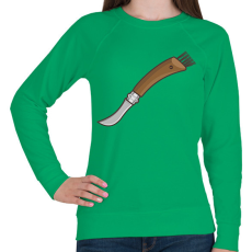 PRINTFASHION Gombász kés - Női pulóver - Zöld