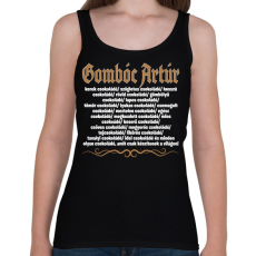 PRINTFASHION Gombóc Artúr és a világ összes csokoládéja - Női atléta - Fekete