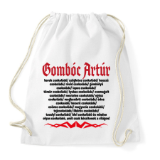 PRINTFASHION Gombóc Artúr és a világ összes csokoládéja - Sportzsák, Tornazsák - Fehér tornazsák
