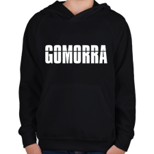 PRINTFASHION Gomorra - Gyerek kapucnis pulóver - Fekete gyerek pulóver, kardigán