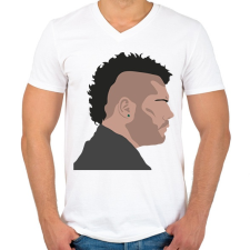 PRINTFASHION Gomorra karakter - Férfi V-nyakú póló - Fehér férfi póló