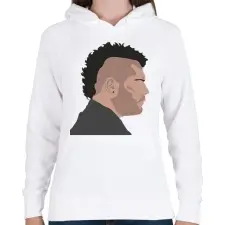 PRINTFASHION Gomorra karakter - Női kapucnis pulóver - Fehér női pulóver, kardigán