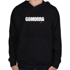 PRINTFASHION Gomorra series - Gyerek kapucnis pulóver - Fekete
