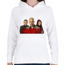 PRINTFASHION Gomorrah - Női kapucnis pulóver - Fehér