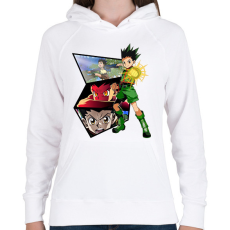 PRINTFASHION Gon Freecss - Női kapucnis pulóver - Fehér