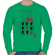PRINTFASHION Gondolkodj. - Férfi pulóver - Zöld férfi pulóver, kardigán