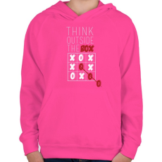 PRINTFASHION Gondolkodj. - Gyerek kapucnis pulóver - Fukszia