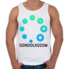 PRINTFASHION Gondolkozom - Férfi atléta - Fehér atléta, trikó