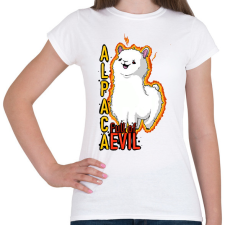 PRINTFASHION gonosz alpaca - Női póló - Fehér női póló