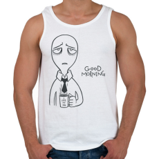 PRINTFASHION Good morning - Jó reggelt kávézás - Férfi atléta - Fehér