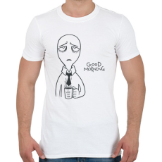 PRINTFASHION Good morning - Jó reggelt kávézás - Férfi póló - Fehér