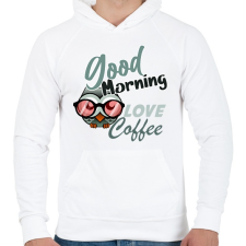 PRINTFASHION good morning owl - Férfi kapucnis pulóver - Fehér női pulóver, kardigán