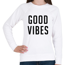 PRINTFASHION Good Vibes - Női pulóver - Fehér