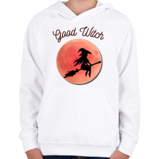 PRINTFASHION Good Witch - Gyerek kapucnis pulóver - Fehér gyerek pulóver, kardigán