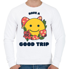 PRINTFASHION goodtrip - Férfi pulóver - Fehér férfi pulóver, kardigán