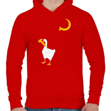 PRINTFASHION Goose Game - Férfi kapucnis pulóver - Piros