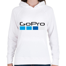 PRINTFASHION GoPro Logó - Női kapucnis pulóver - Fehér női pulóver, kardigán