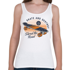 PRINTFASHION Gördeszka  - Női atléta - Fehér női trikó