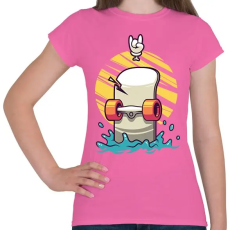 PRINTFASHION Gördeszka  - Női póló - Rózsaszín