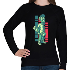 PRINTFASHION gördeszka - Női pulóver - Fekete