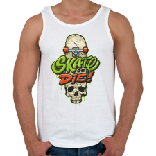 PRINTFASHION Gördeszka - skate or die - Férfi atléta - Fehér atléta, trikó