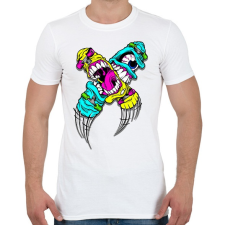 PRINTFASHION Gördeszka szörnyek - Férfi póló - Fehér férfi póló