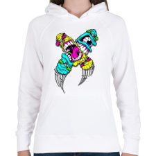 PRINTFASHION Gördeszka szörnyek - Női kapucnis pulóver - Fehér női pulóver, kardigán