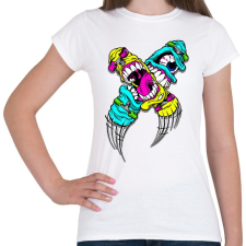 PRINTFASHION Gördeszka szörnyek - Női póló - Fehér női póló