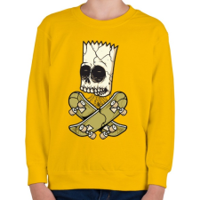 PRINTFASHION Gördeszkás halála - Gyerek pulóver - Sárga gyerek pulóver, kardigán