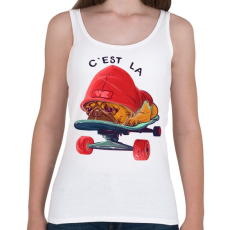 PRINTFASHION Gördeszkás mopsz - Női atléta - Fehér