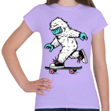 PRINTFASHION Gördeszkás Yeti - Női póló - Viola női póló