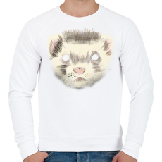 PRINTFASHION Görény fej - Férfi pulóver - Fehér