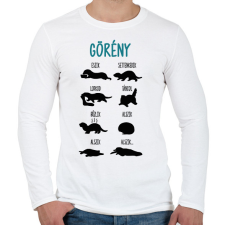 PRINTFASHION Görény - Férfi hosszú ujjú póló - Fehér férfi póló