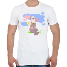 PRINTFASHION Görényke - Férfi póló - Fehér