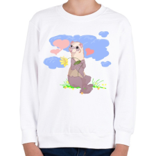 PRINTFASHION Görényke - Gyerek pulóver - Fehér gyerek pulóver, kardigán