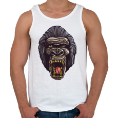 PRINTFASHION Gorilla arc - Férfi atléta - Fehér