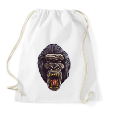 PRINTFASHION Gorilla arc - Sportzsák, Tornazsák - Fehér tornazsák