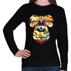 PRINTFASHION Gorilla art - Női pulóver - Fekete