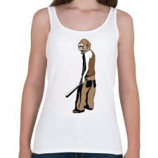 PRINTFASHION Gorilla baseball ütővel - Női atléta - Fehér női trikó