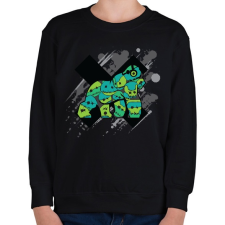 PRINTFASHION Gorilla Faces - Gyerek pulóver - Fekete gyerek pulóver, kardigán