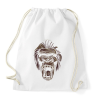 PRINTFASHION Gorilla fej - sötét alapra - Sportzsák, Tornazsák - Fehér