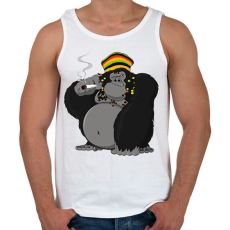 PRINTFASHION Gorilla - Férfi atléta - Fehér