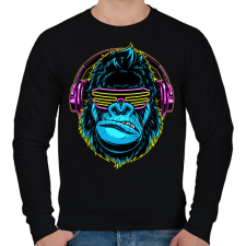 PRINTFASHION gorilla - Férfi pulóver - Fekete férfi pulóver, kardigán
