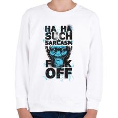 PRINTFASHION Gorilla - fuck off - Gyerek pulóver - Fehér