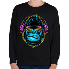 PRINTFASHION gorilla  - Gyerek pulóver - Fekete