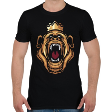PRINTFASHION Gorilla király - Férfi póló - Fekete férfi póló