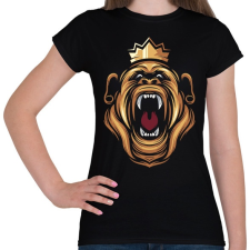 PRINTFASHION Gorilla király - Női póló - Fekete női póló